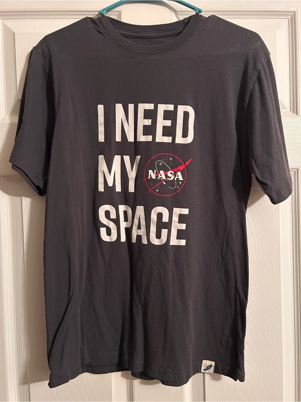 League Black Graphic Tee with White & Red NASA Print